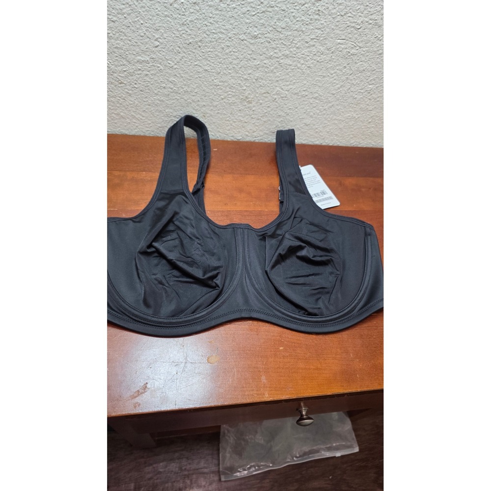 NEW SYROKAN Sports Bra Women 40DD Black High Impact Underwire Mesh A227 Workout